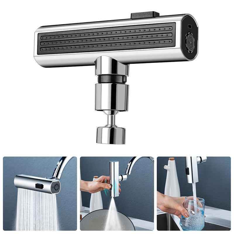 Kitchen Faucet Bubbler Attachment Rotating Splash Proof Waterfall Nozzle Extension - Flowly Home