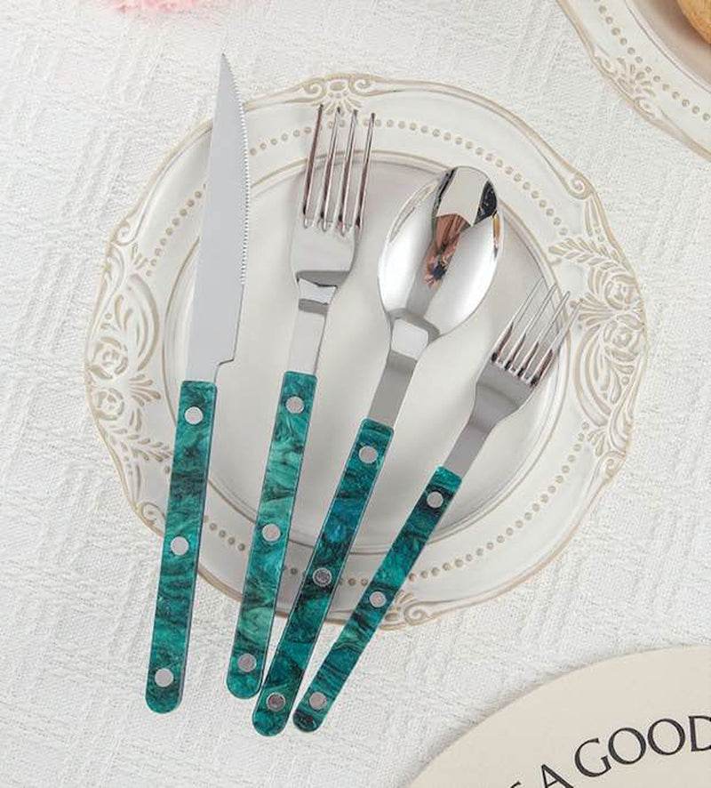 Set of 10 Modern French Flatware Set - Bistrot Style Cutlery Silverware, Only $4.9 Each - Flowly Home