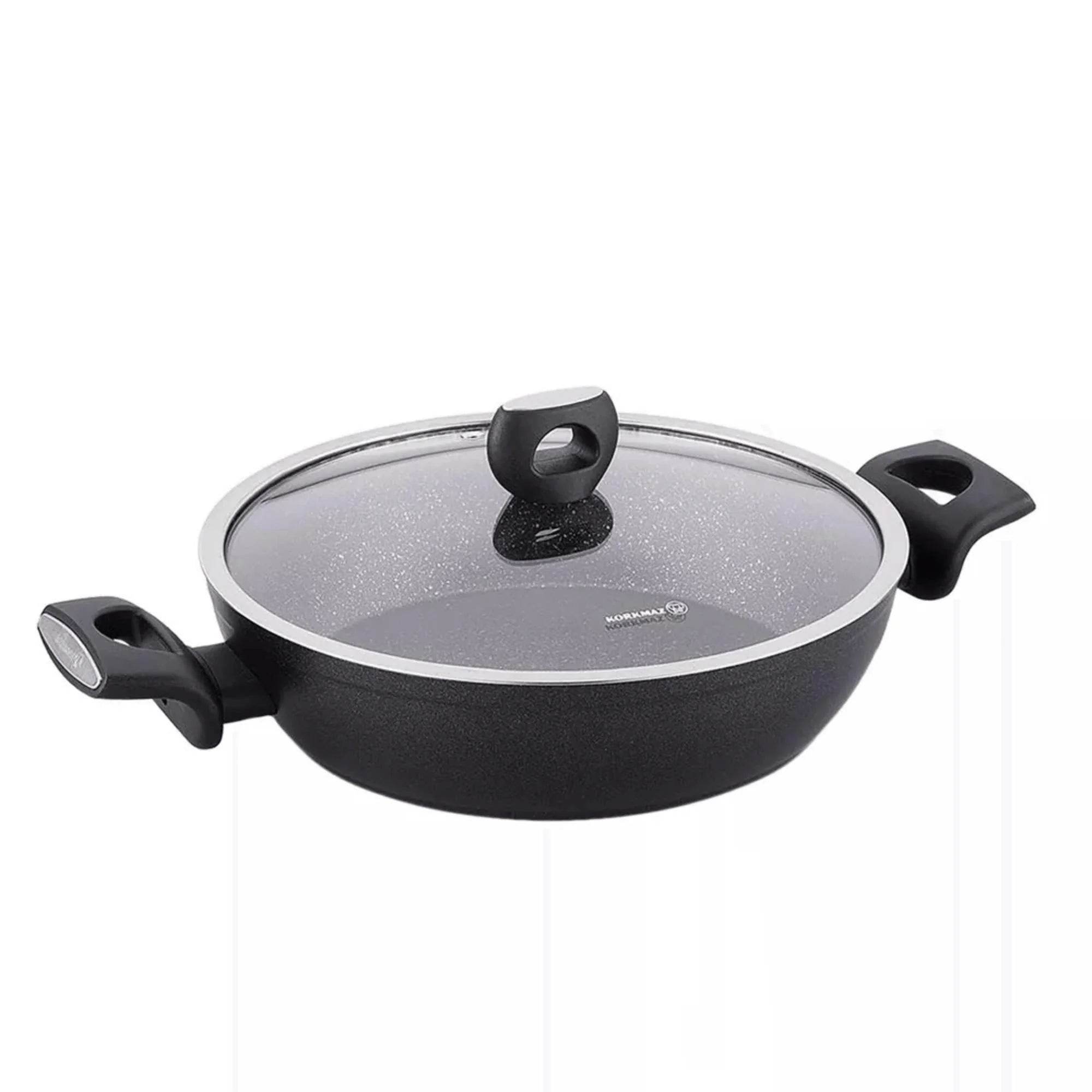 Korkmaz Nora Non Stick Cookware Set – 7 Piece Aluminum Cooking Essentials - Flowly Home