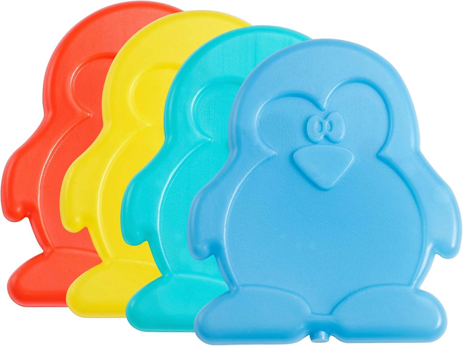 Coolers Kids Lunch Box Ice Packs - Slim Reusable Ice Packs for Lunch Bags, Set of 4 Multicolored Penguin Design - Flowly Home