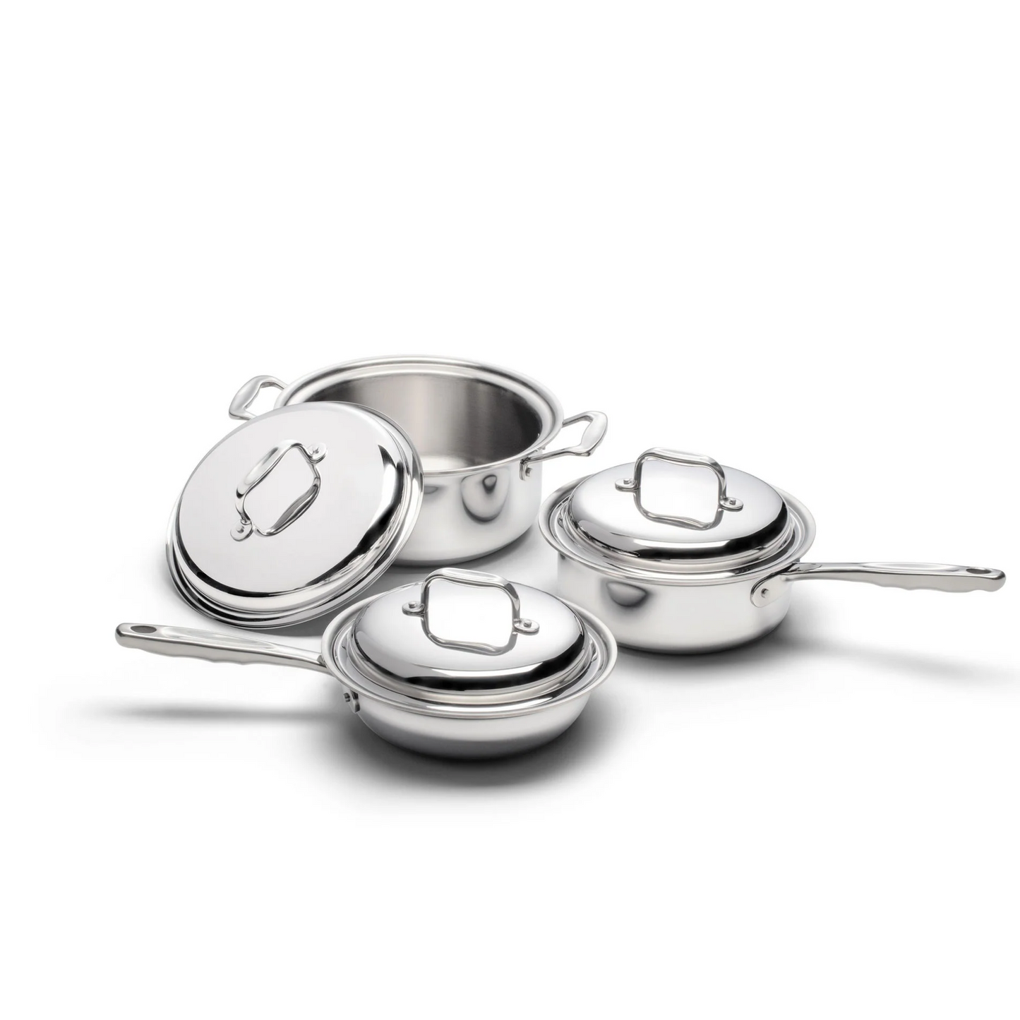 6 Piece Stainless Steel Cookware Set for Efficient Cooking