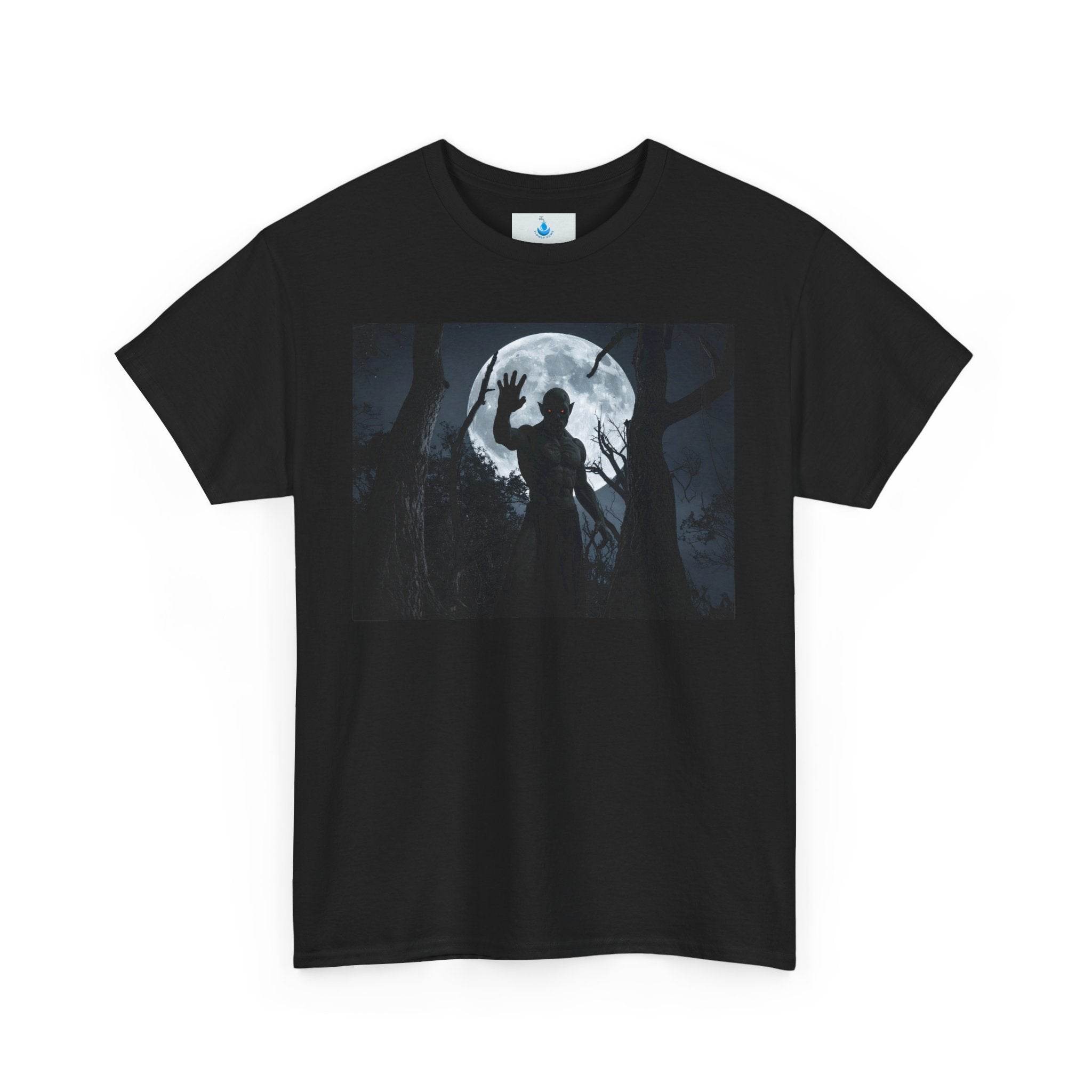 Spooky Moonlight Unisex Tee – Perfect for Halloween, Casual Wear, Ghost Lovers, or Night Out - Flowly Home
