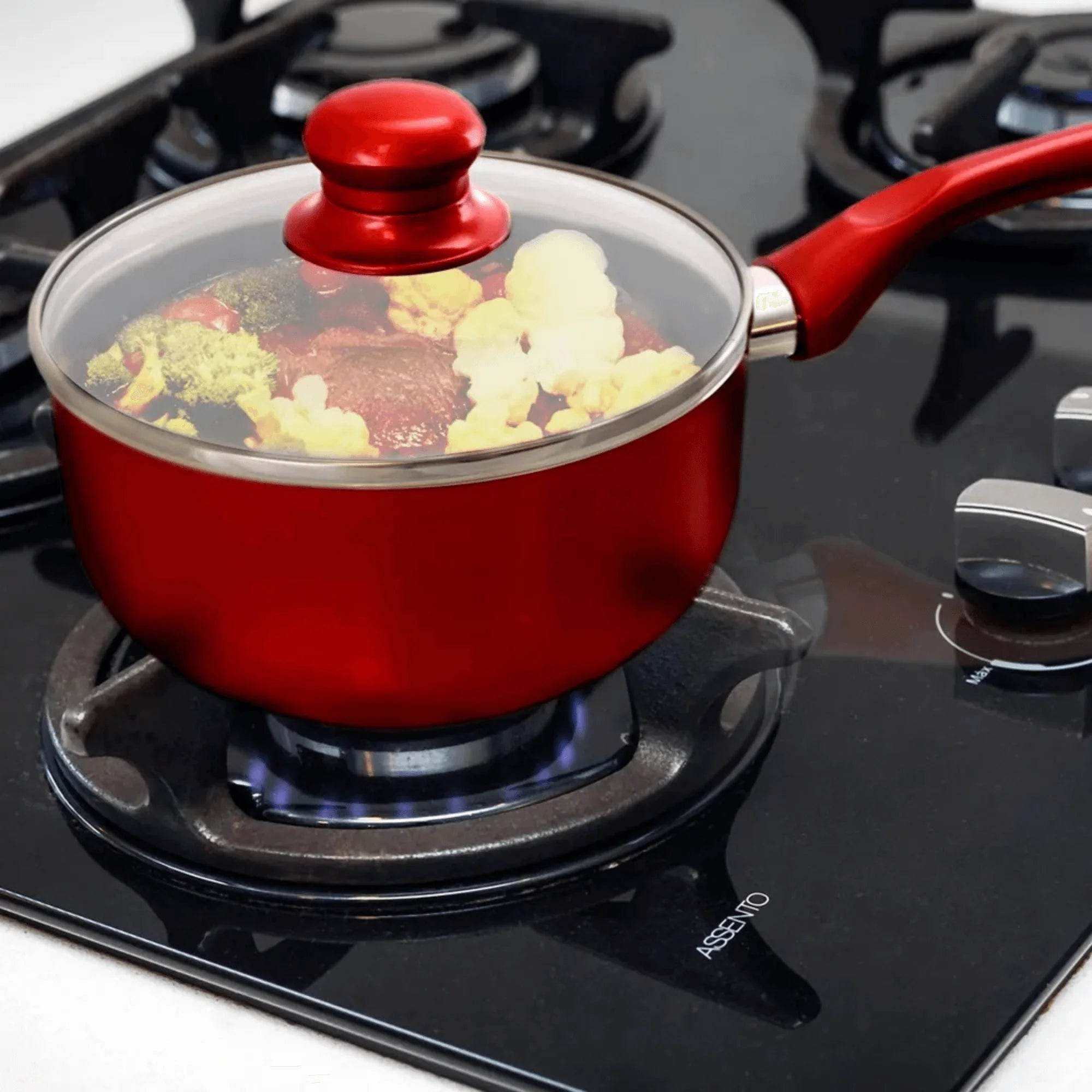 Better Chef Ceramic-Coated Saucepan 1.5Qt with Glass Lid - Premium Ceramic-Coated Cookware - Flowly Home