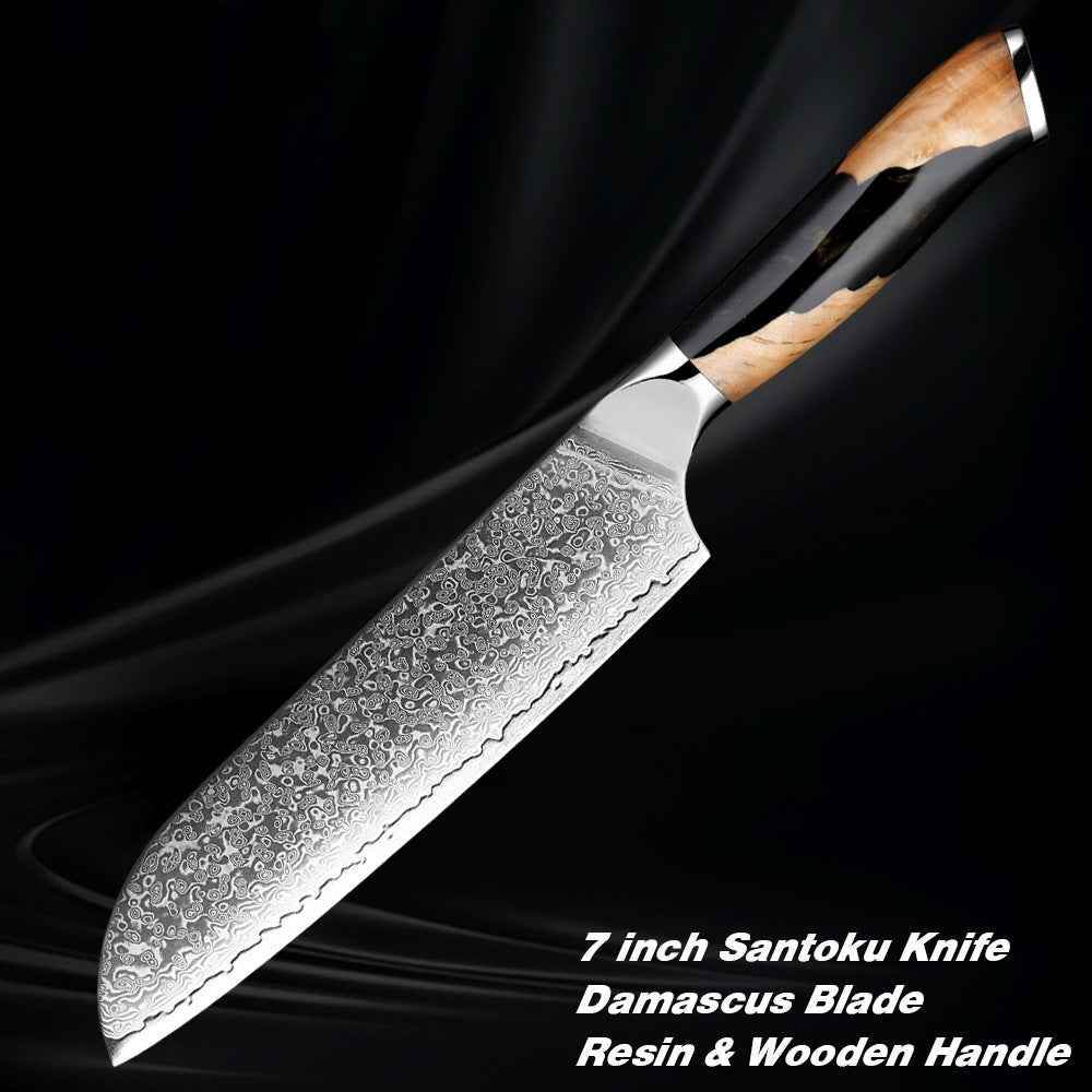 Damascus Steel Chef Knife - Professional Kitchen Knife for Chefs - Flowly Home