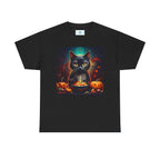 Halloween Cat T-Shirt for Cat Lovers, Spooky Unisex Tee for Fall Celebrations and Casual Wear - Flowly Home