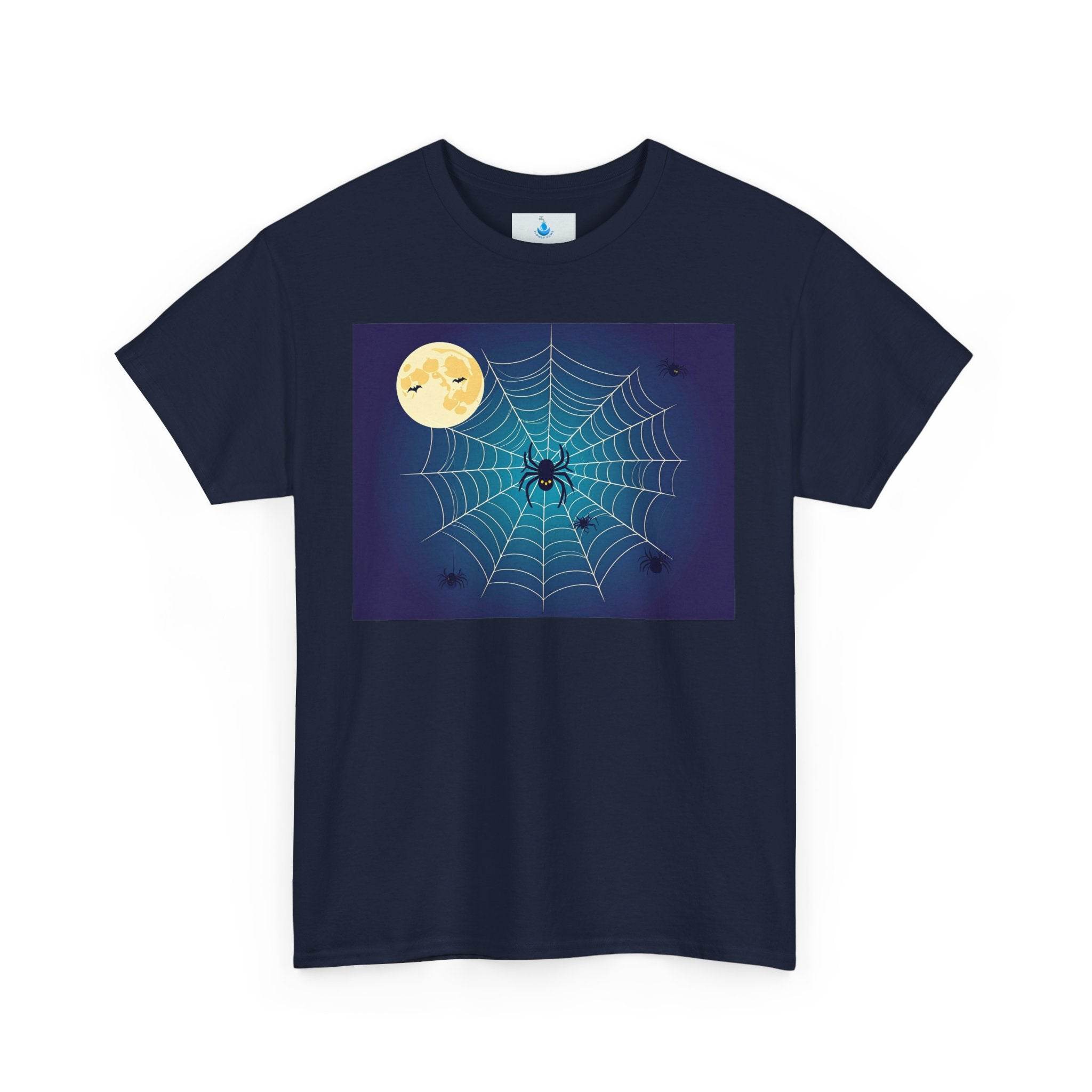 Spooky Halloween Tee, Unisex Cotton Shirt, Fall Fashion, Halloween Costume, Spider Web Design, Casual Wear, Trick or Treat - Flowly Home