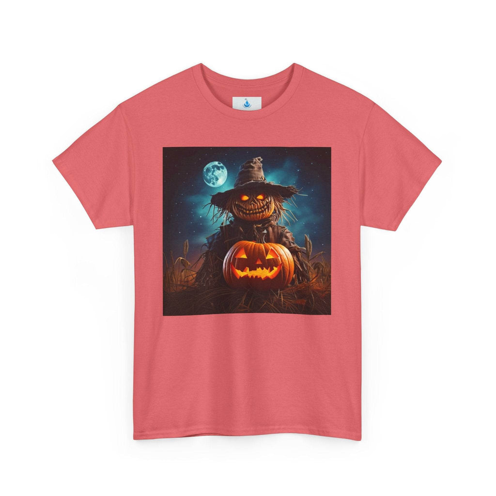 Halloween Scarecrow Tee | Unisex Heavy Cotton Tee, Fall Fashion, Pumpkin T-Shirt, Halloween Costume, Casual Wear - Flowly Home