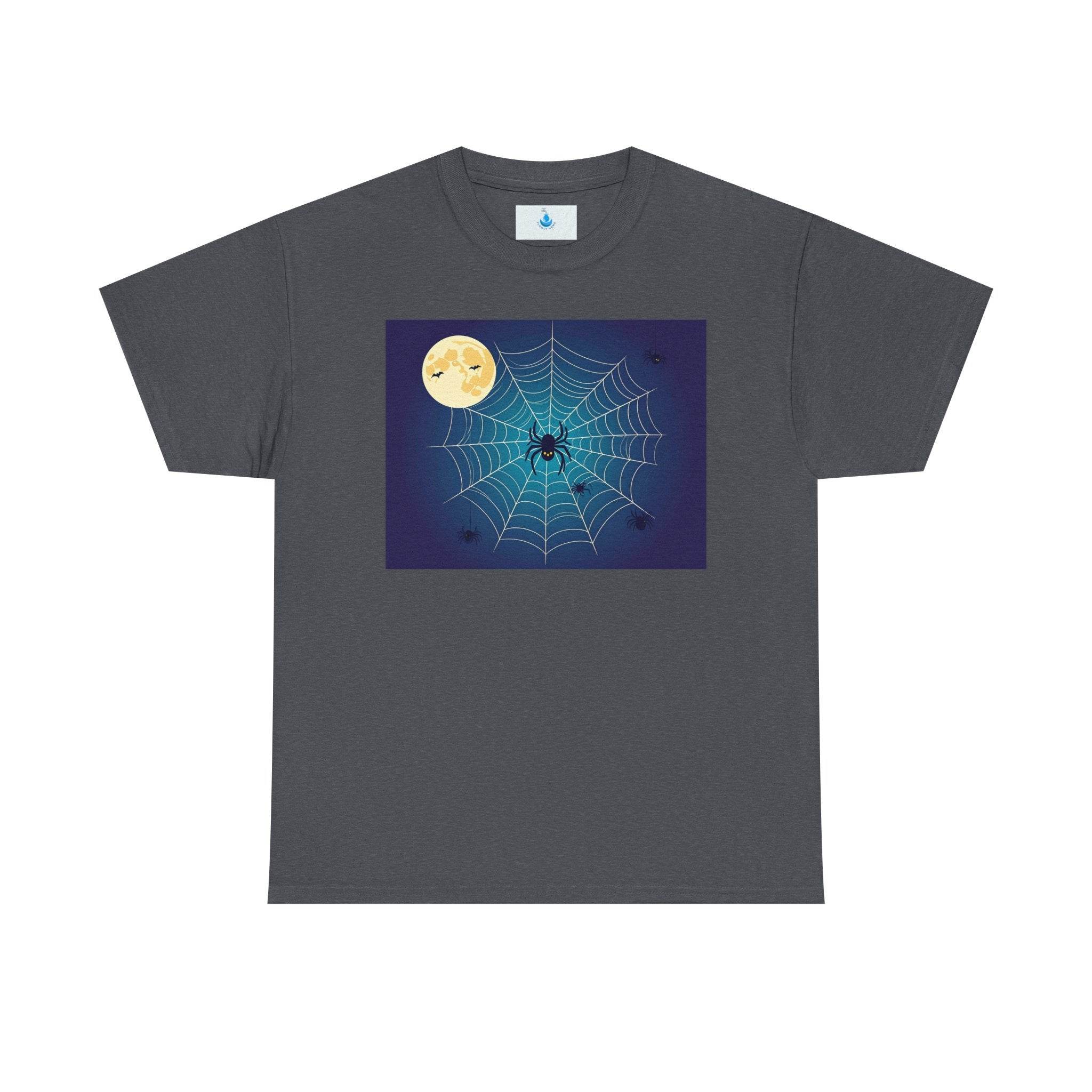 Spooky Halloween Tee, Unisex Cotton Shirt, Fall Fashion, Halloween Costume, Spider Web Design, Casual Wear, Trick or Treat - Flowly Home