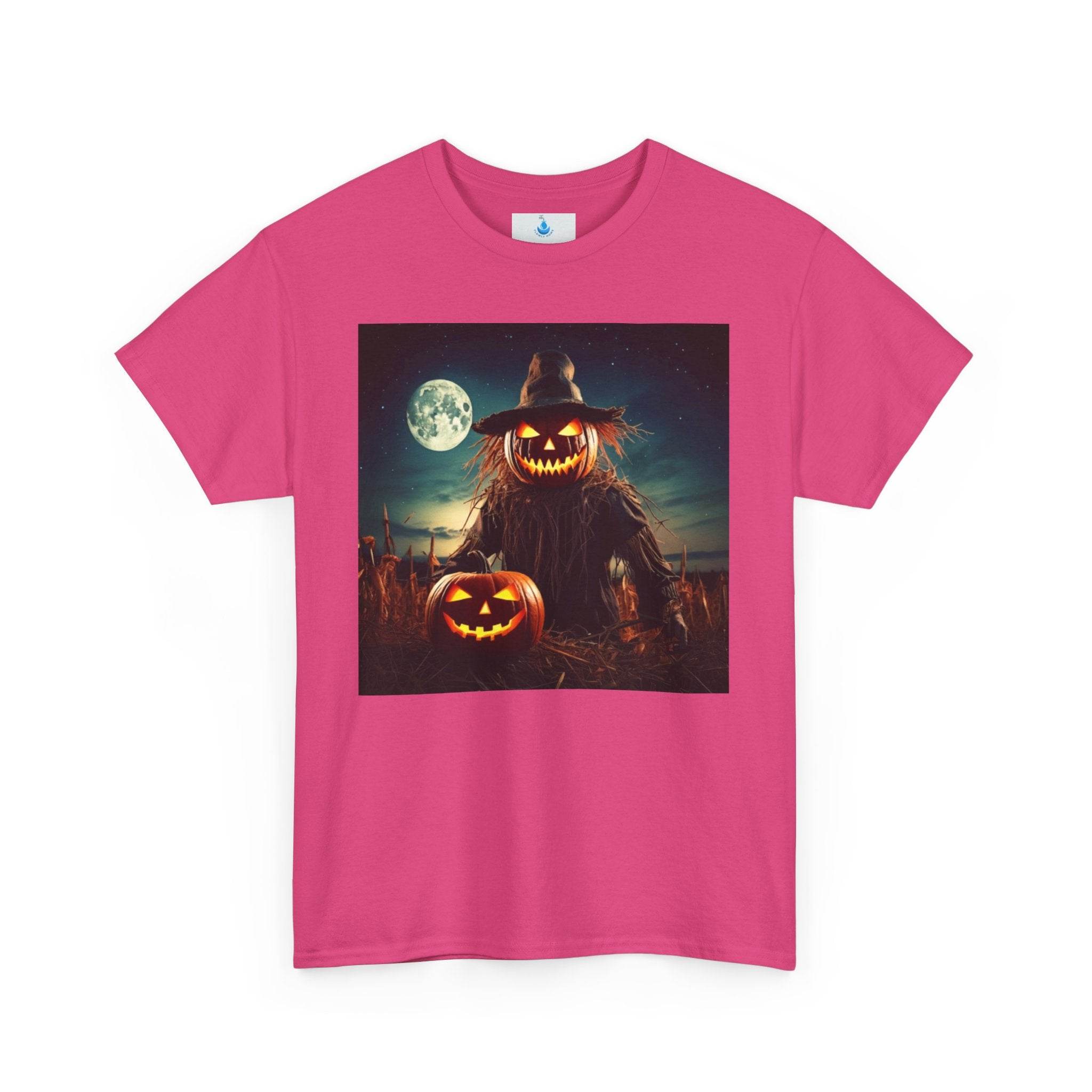 Spooky Scarecrow Halloween Shirt - Unisex Heavy Cotton Tee for Autumn Festivities and Trick or Treat Fun - Flowly Home