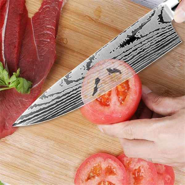 Stainless Steel Kitchen Knives - Durable and Sharp Stainless Steel Knife Set - Flowly Home