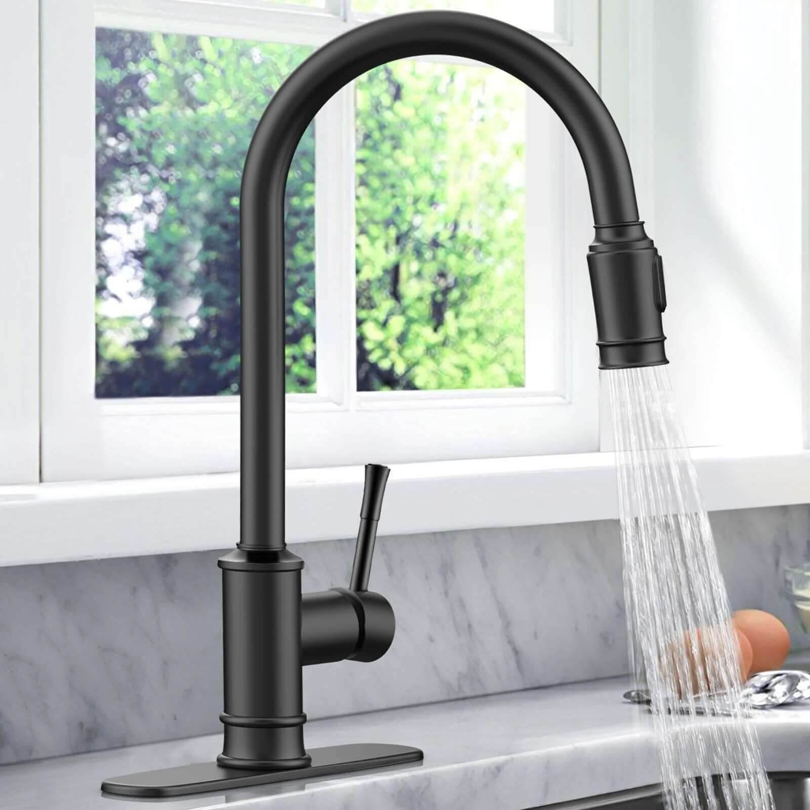 Spring Kitchen Faucet - 3 Modes Pull Sprayer Kitchen Sink Faucet - Flowly Home