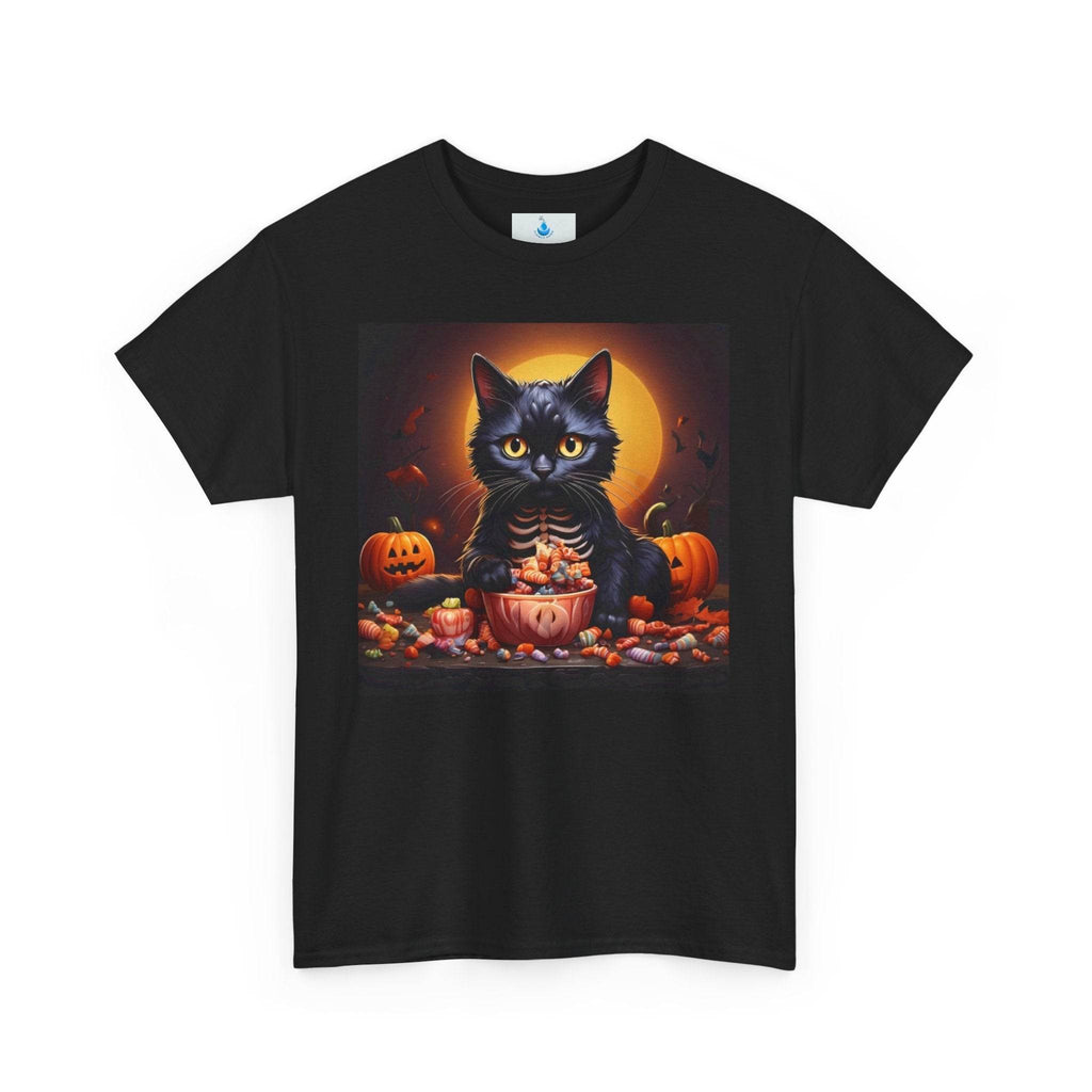 Halloween Cat T-Shirt - Spooky Unisex Tee for Fall Fashion & Cat Lovers - Flowly Home
