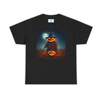 Halloween Scarecrow Tee - Unisex Heavy Cotton T-Shirt for Spooky Fall and Halloween Fun