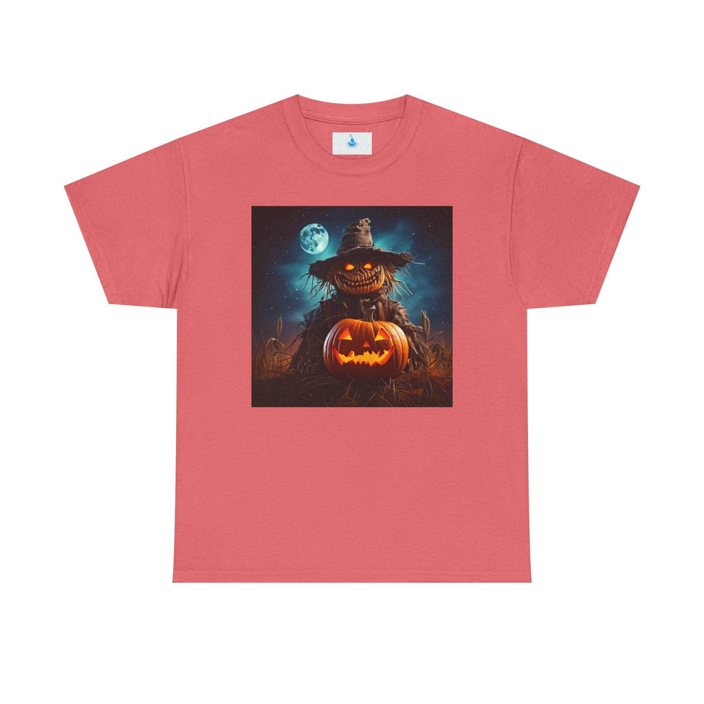 Halloween Scarecrow Tee | Unisex Heavy Cotton Tee, Fall Fashion, Pumpkin T-Shirt, Halloween Costume, Casual Wear - Flowly Home