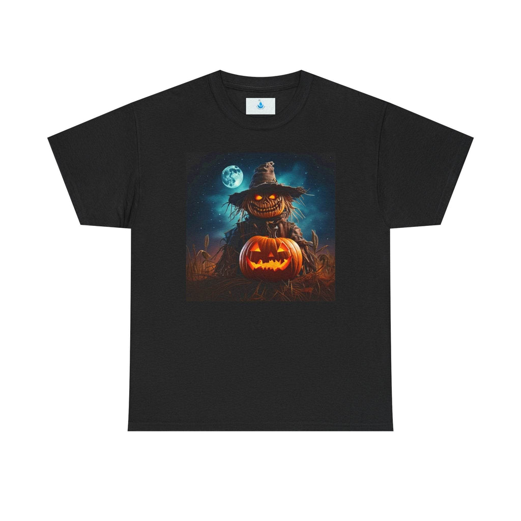 Halloween Scarecrow Tee | Unisex Heavy Cotton Tee, Fall Fashion, Pumpkin T-Shirt, Halloween Costume, Casual Wear - Flowly Home