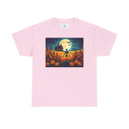 Spooky Fall Vibes Unisex Heavy Cotton Tee, Halloween T-Shirt, Pumpkin Graphic Tee, Casual Autumn Wear, Festive Everyday Apparel - Flowly Home