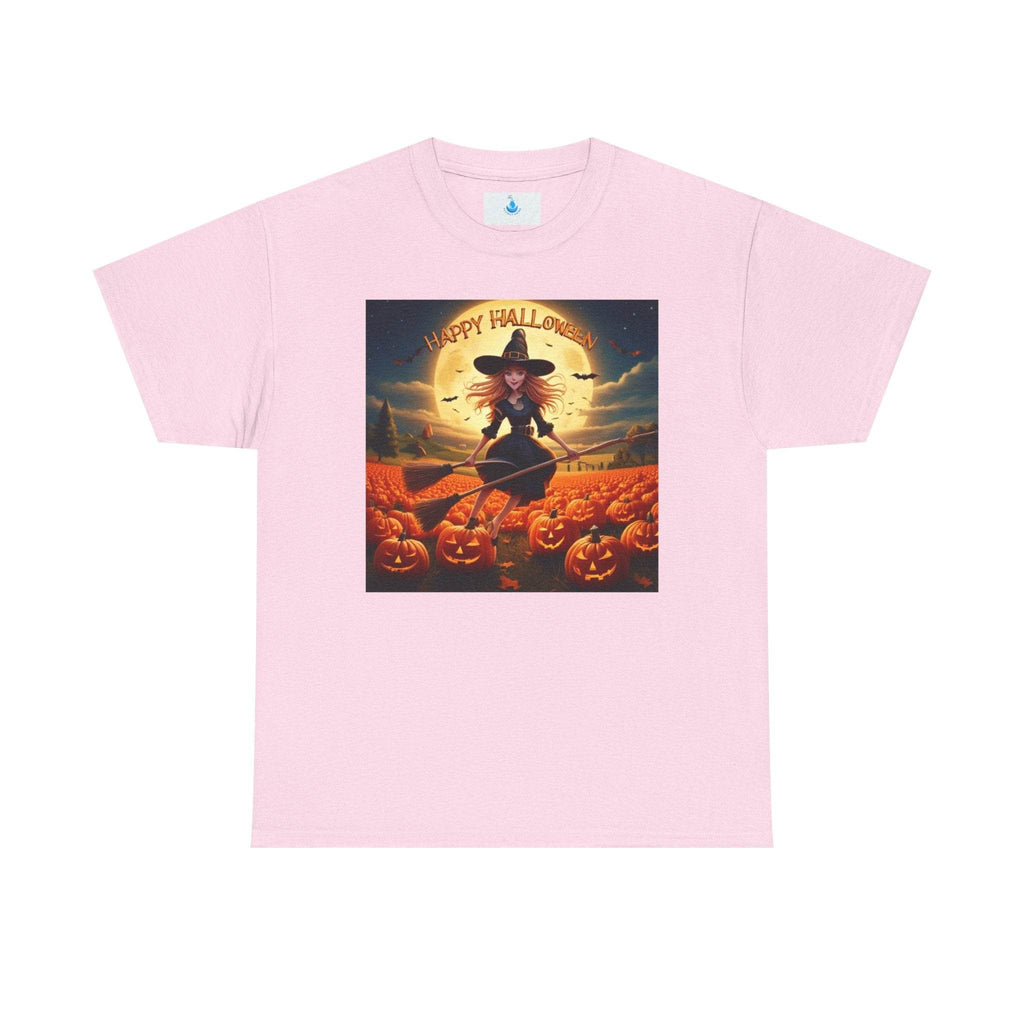 Halloween Witch Tee, Spooky Unisex T-Shirt, Fall Festival Shirt, Pumpkin Graphic Top, Halloween Costume - Flowly Home
