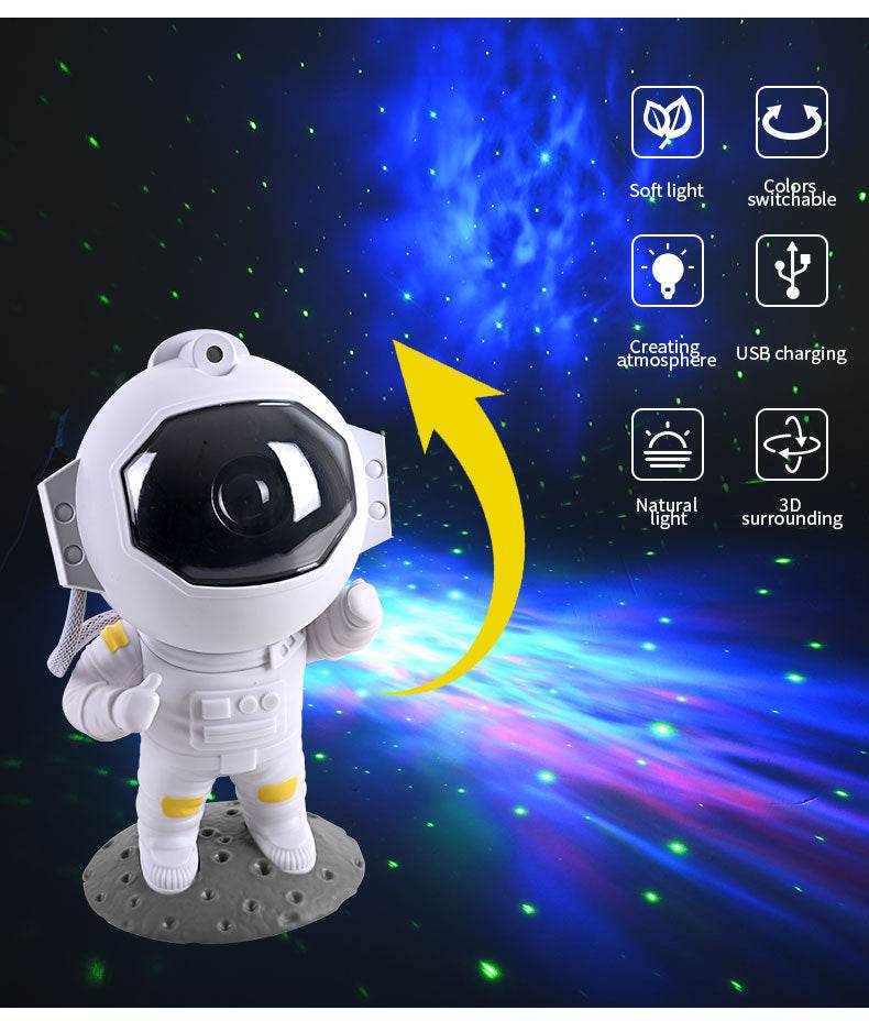 Galaxy Star Projector - Astronaut Lamp for Bedroom Decor, Starry Sky Night Light and Home Decoration Gift - Flowly Home
