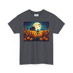 Spooky Fall Vibes Unisex Heavy Cotton Tee, Halloween T-Shirt, Pumpkin Graphic Tee, Casual Autumn Wear, Festive Everyday Apparel - Flowly Home