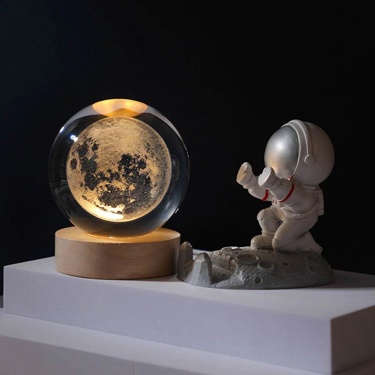 3D Solar System Nightlight - Unique Crystal Glass Ball Light for Creative Holiday Gifts - Flowly Home