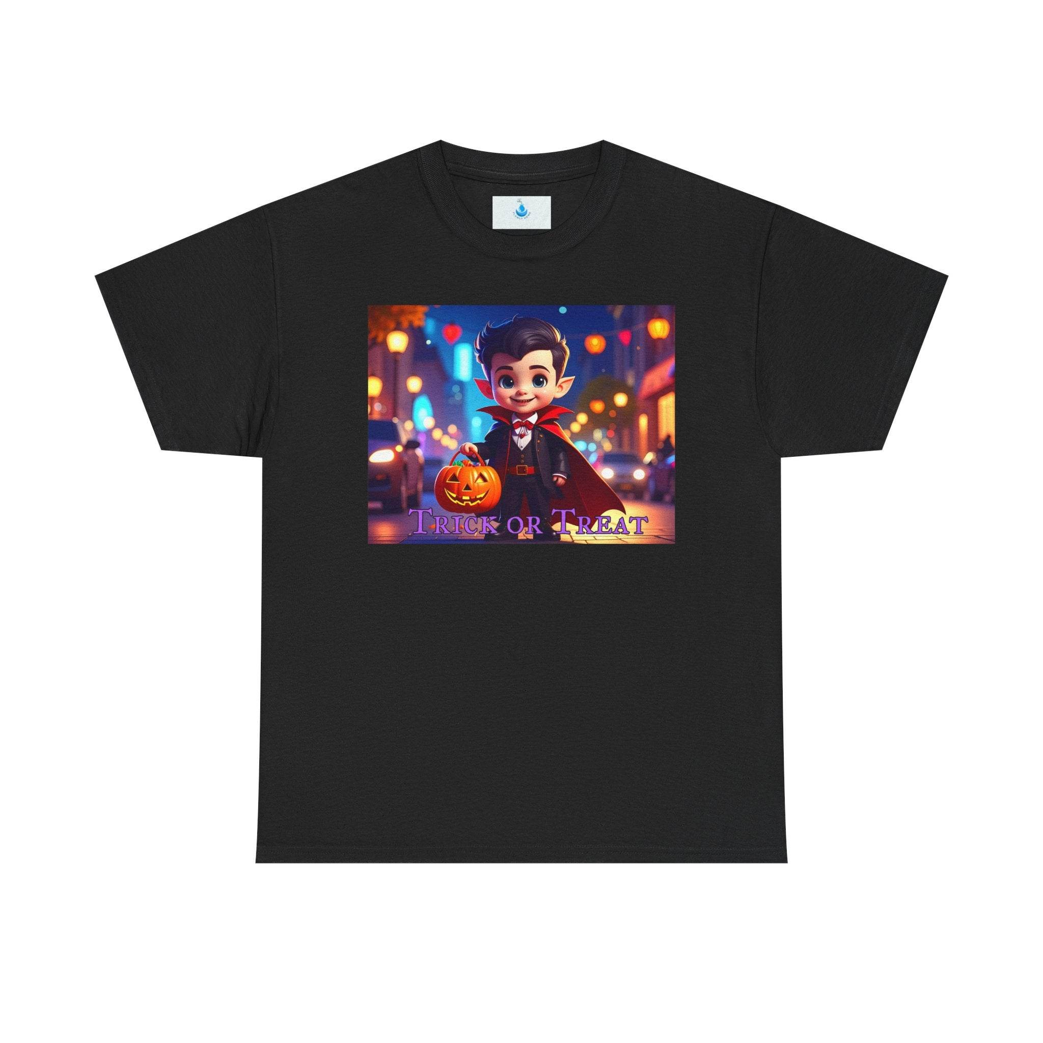 Halloween Unisex T-Shirt, Spooky Graphic Tee for Kids, Trick or Treat Apparel, Cute Vampire Costume Top, Fun Fall Fashion - Flowly Home
