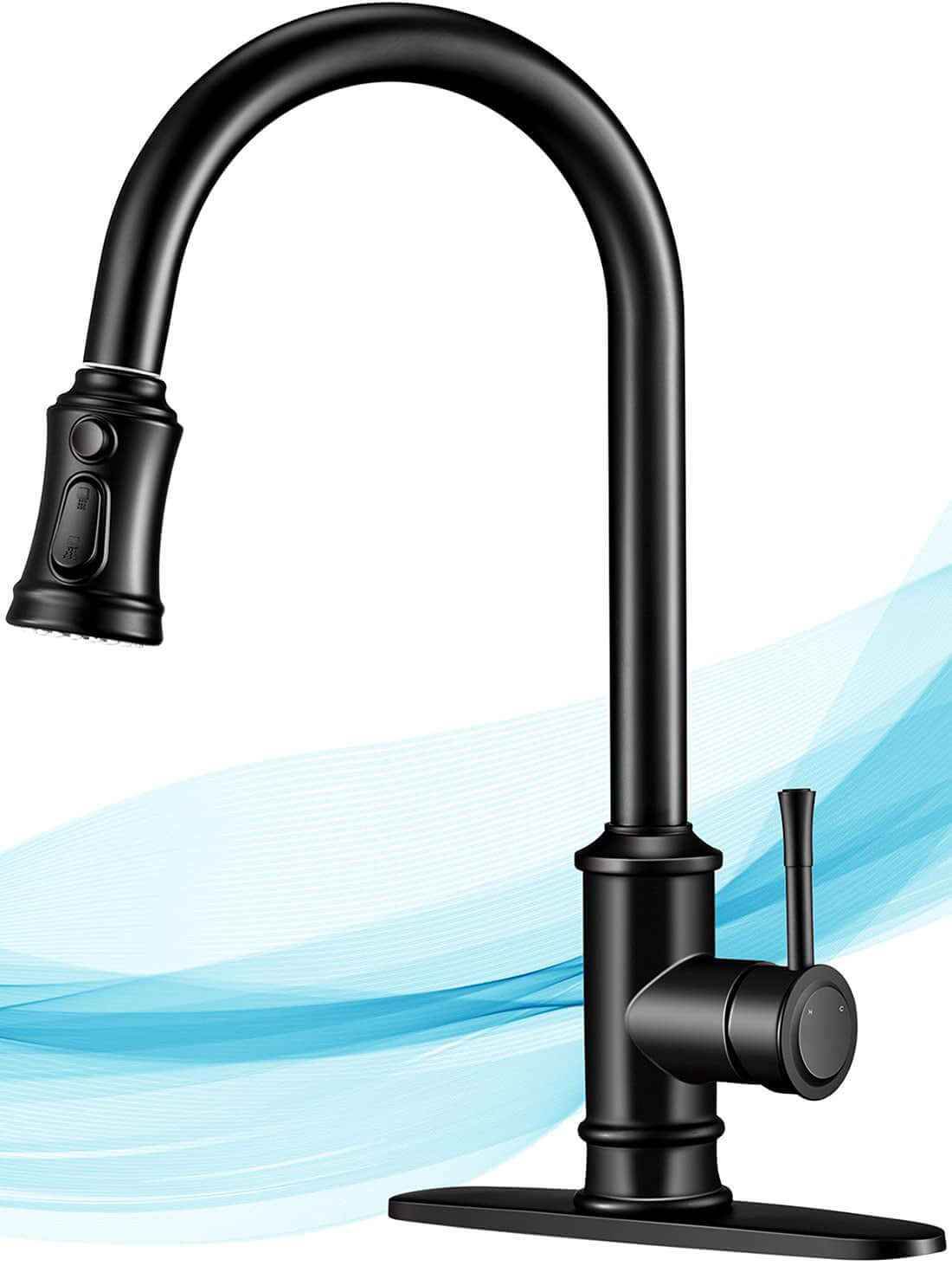 Spring Kitchen Faucet - 3 Modes Pull Sprayer Kitchen Sink Faucet - Flowly Home