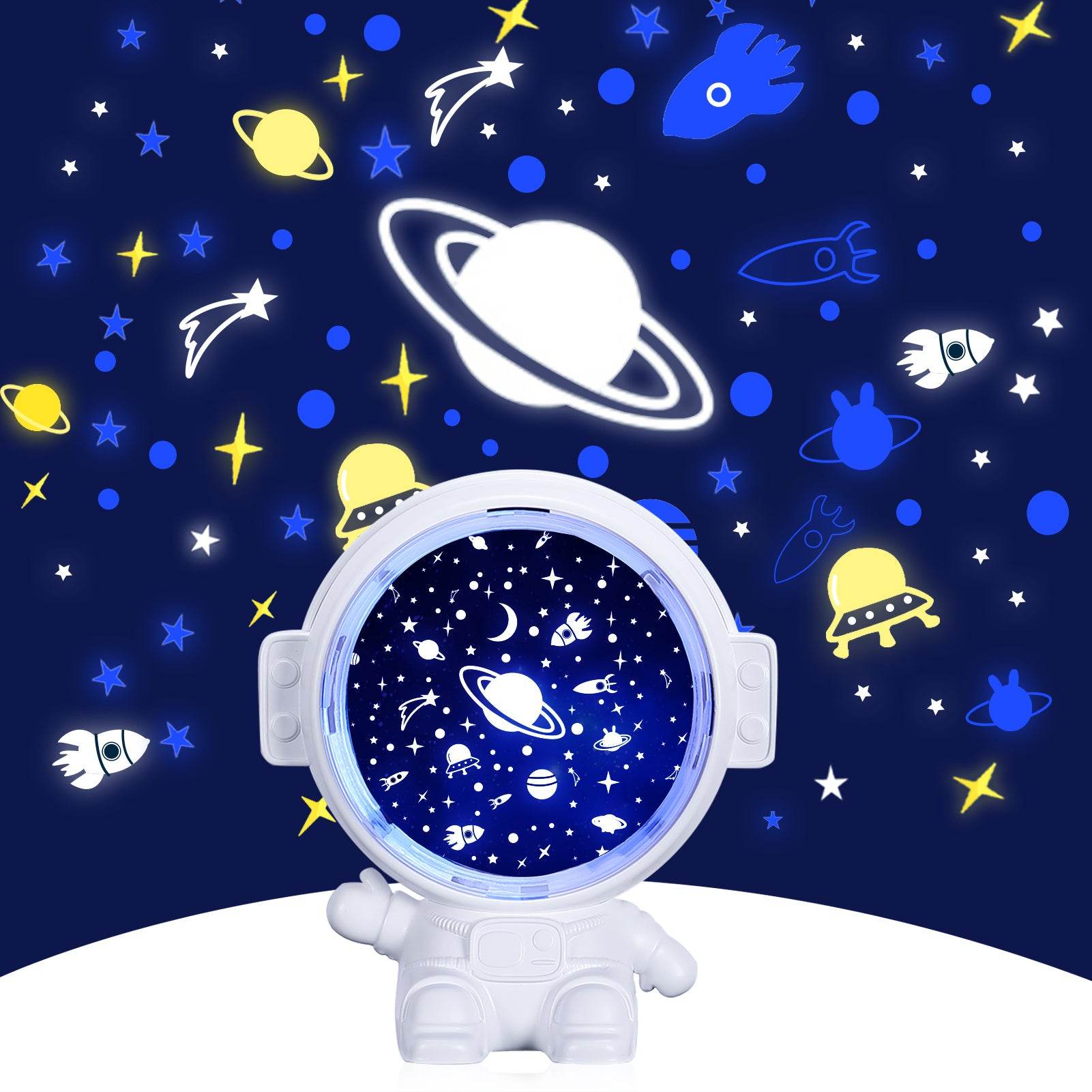 Galaxy Star Projector Astronaut Lamp - Starry Sky Night Light Gift for Kids and Babies - Flowly Home