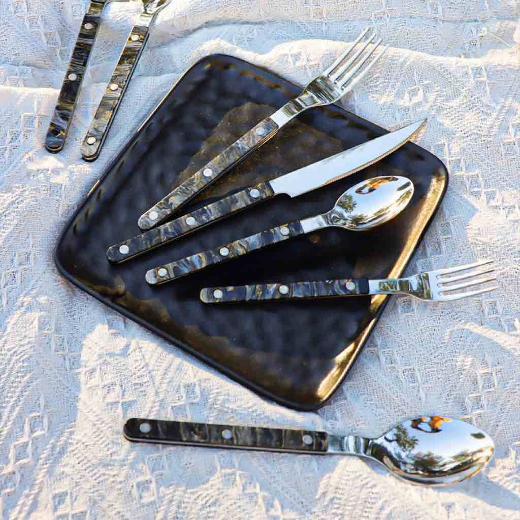Set of 10 Modern French Flatware Set - Bistrot Style Cutlery Silverware, Only $4.9 Each - Flowly Home