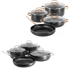 Korkmaz Galaksi Cookware Set - 7 Piece Non Stick Aluminum Cookware Set - Flowly Home