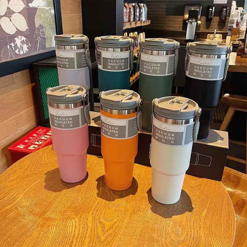 Handheld Stainless Steel Insulated Cup - Dual Drink 304 Design - Flowly Home