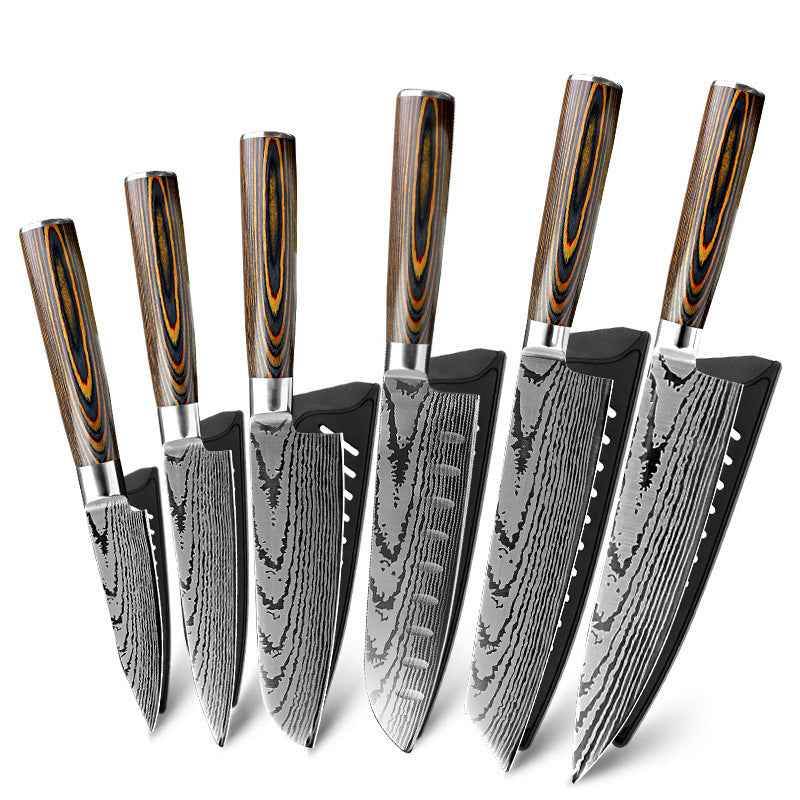 Stainless Steel Kitchen Knives - Durable and Sharp Stainless Steel Knife Set - Flowly Home