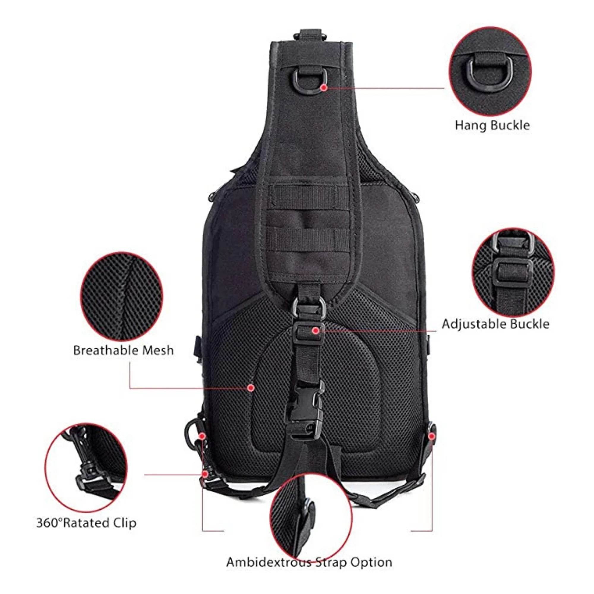 Jupitergear Tactical Sling Backpack 15L Molle Military Shoulder Bag Outdoor Daypack with Adjustable Strap - Flowly Home