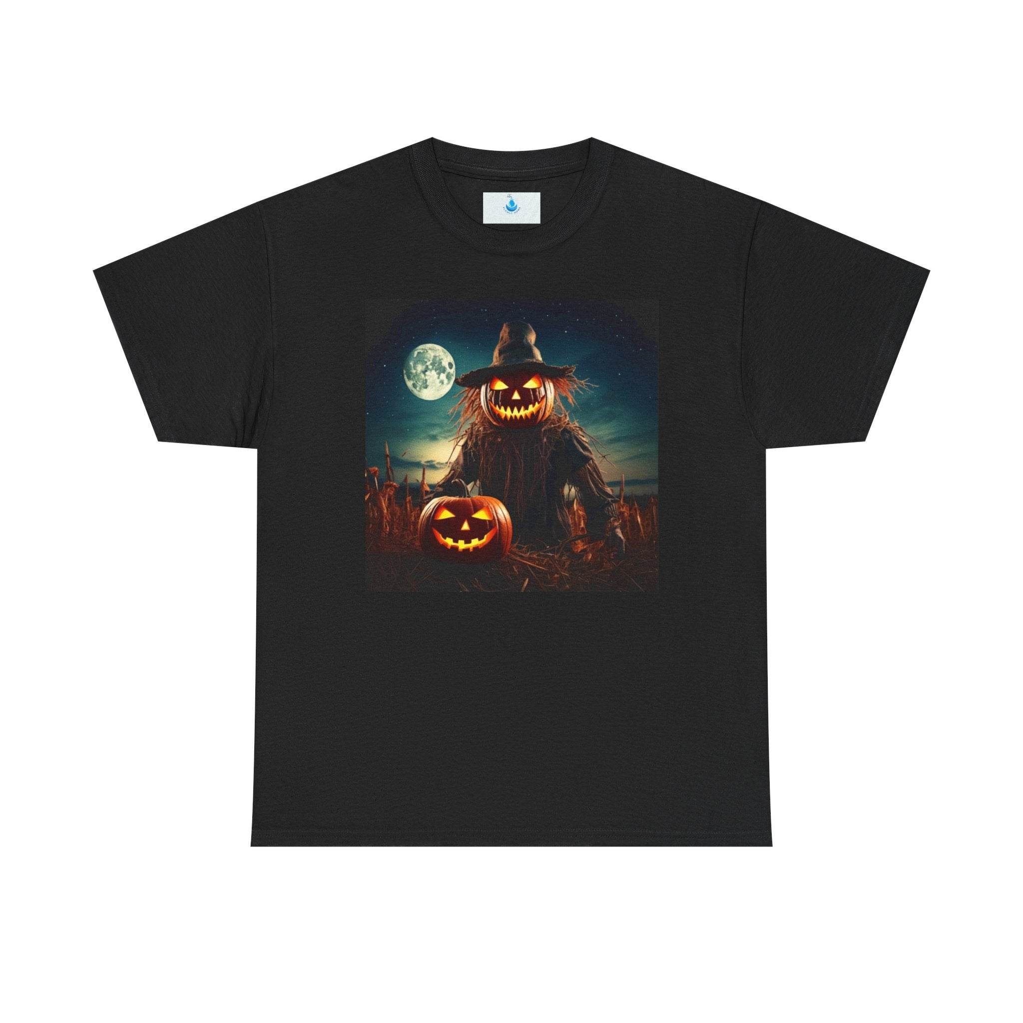 Spooky Scarecrow Halloween Shirt - Unisex Heavy Cotton Tee for Autumn Festivities and Trick or Treat Fun - Flowly Home