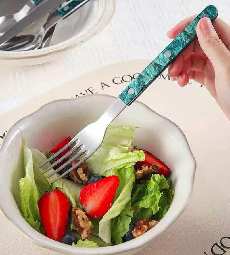Set of 10 Modern French Flatware Set - Bistrot Style Cutlery Silverware, Only $4.9 Each - Flowly Home