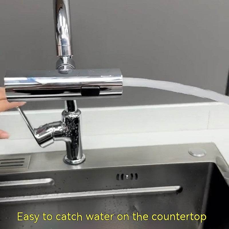 Kitchen Faucet Bubbler Attachment Rotating Splash Proof Waterfall Nozzle Extension - Flowly Home