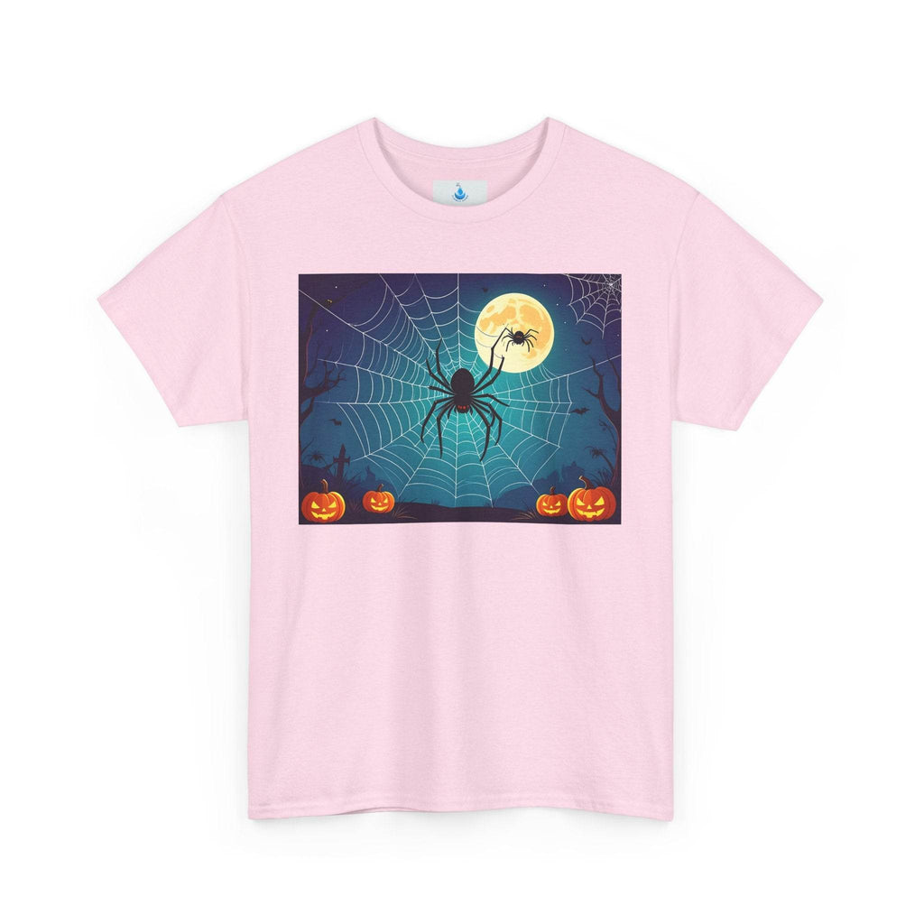 Halloween Spider Web Unisex Tee, Spooky T-Shirt for Family Gatherings, Perfect for Halloween Parties, Haunted House Attire, Everyday Wear - Flowly Home