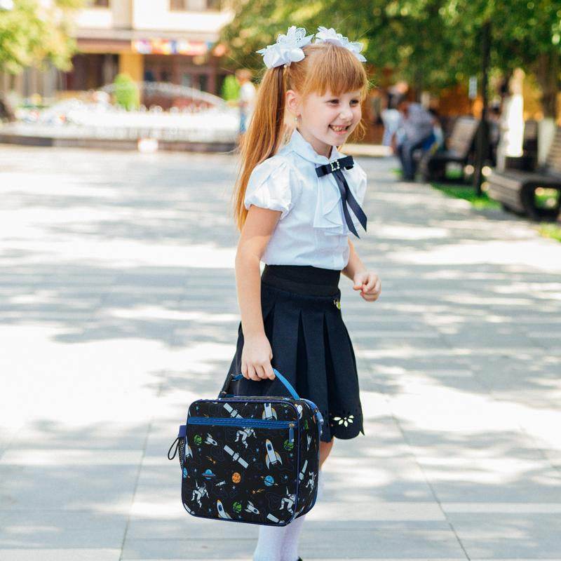 Mexs Kids Insulated Lunch Bag Reusable Lunch Box Portable Cooler for School Boys and Girls - Flowly Home