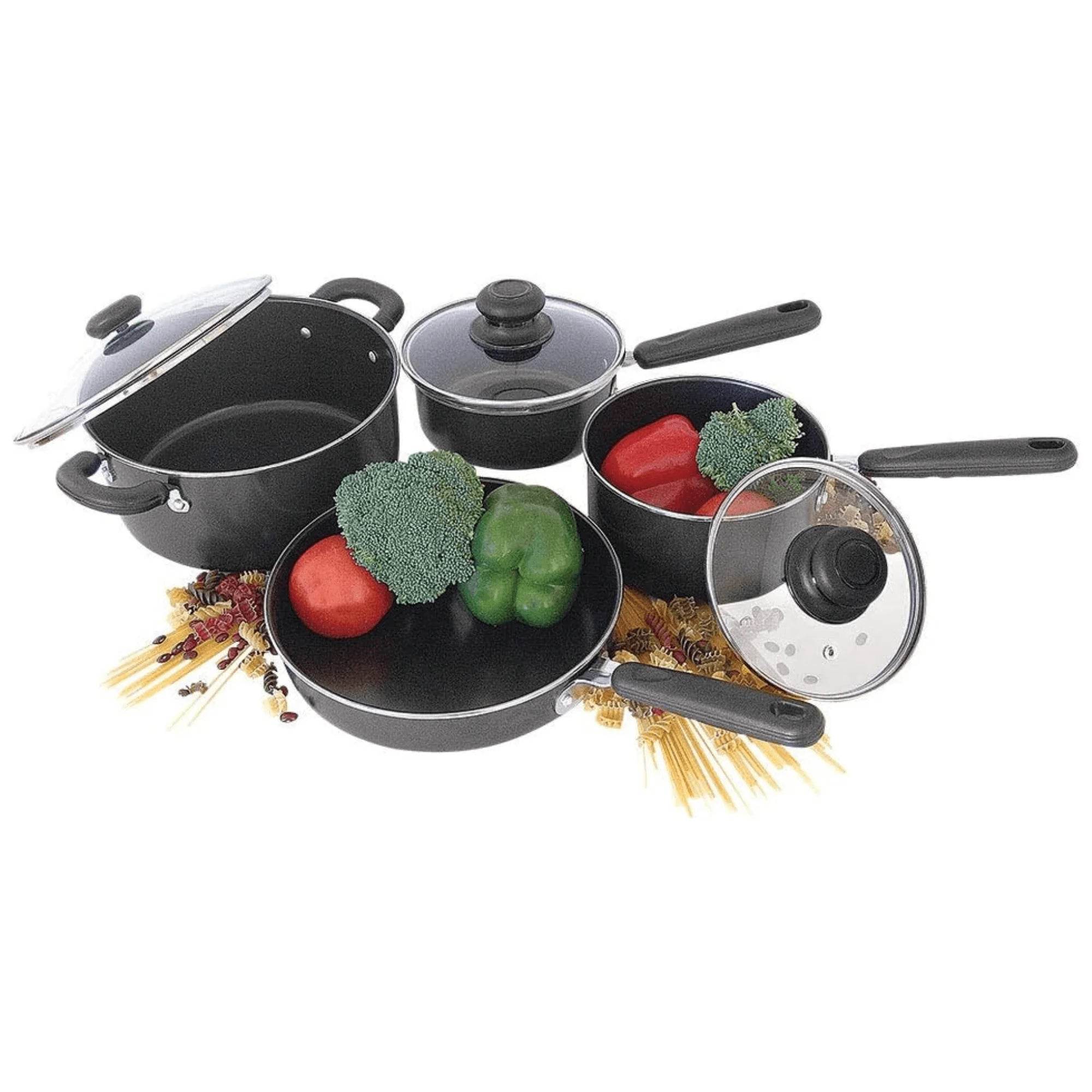 Better Chef Carbon Steel Cookware Set - 7-Piece Set with Glass Lids - Flowly Home