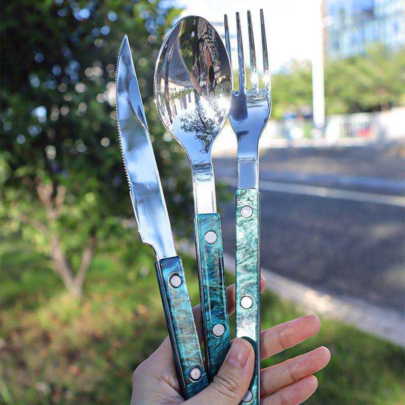 Set of 10 Modern French Flatware Set - Bistrot Style Cutlery Silverware, Only $4.9 Each - Flowly Home