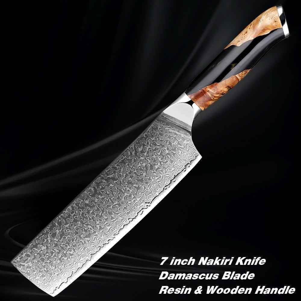 Damascus Steel Chef Knife - Professional Kitchen Knife for Chefs - Flowly Home