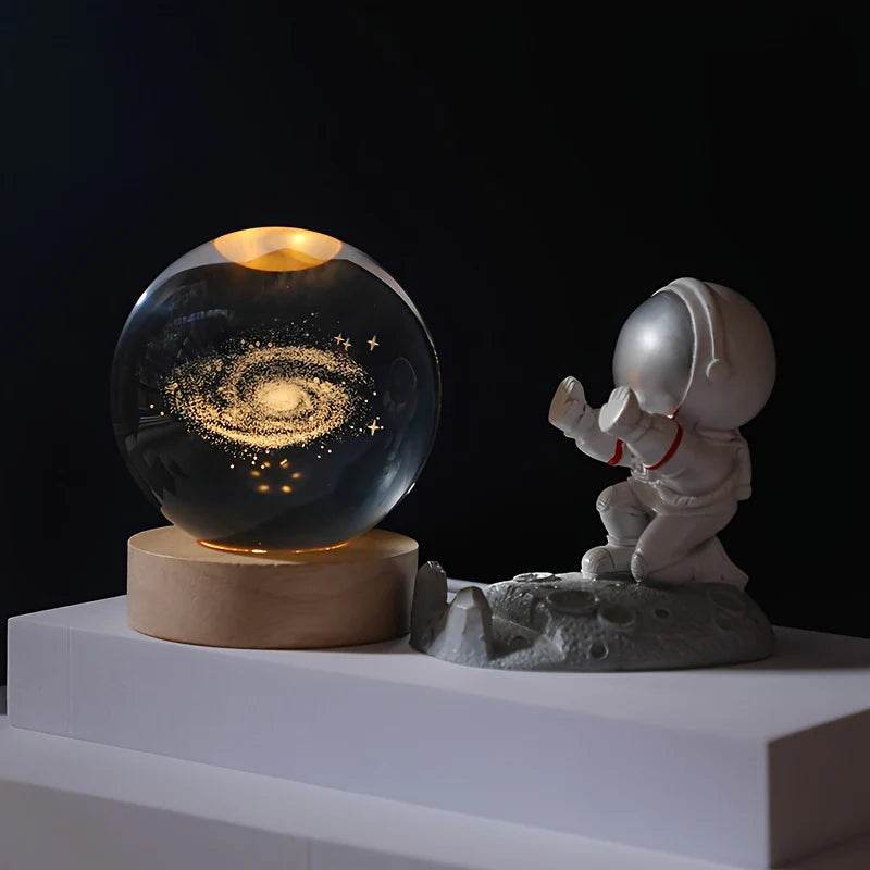 3D Solar System Nightlight - Unique Crystal Glass Ball Light for Creative Holiday Gifts - Flowly Home