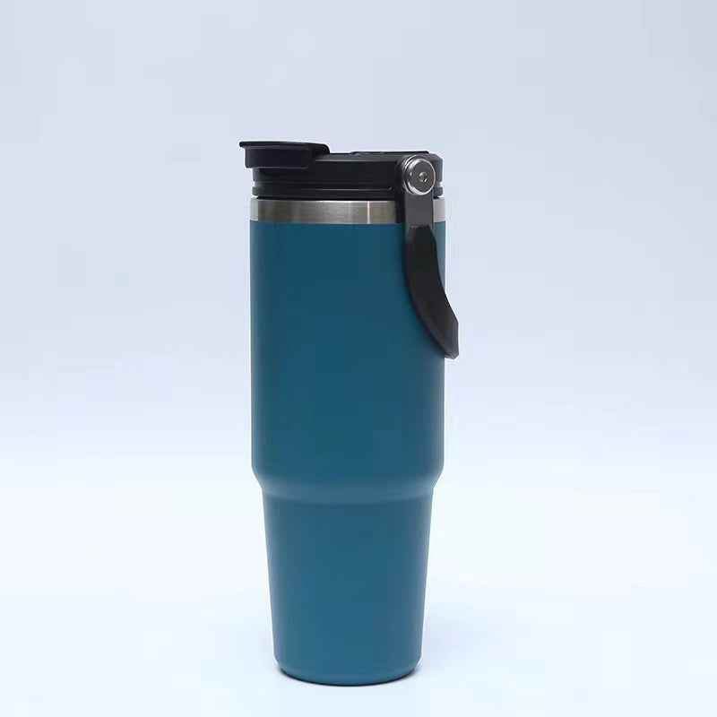 Handheld Stainless Steel Insulated Cup - Dual Drink 304 Design - Flowly Home