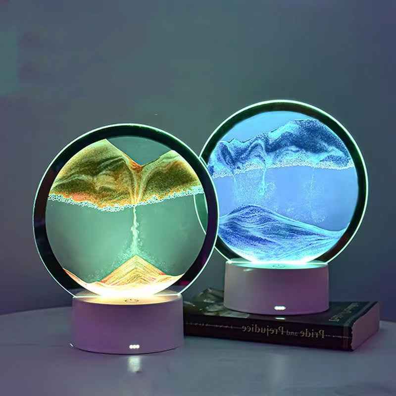 Creative 3D Quicksand Table Lamp for Bedside Decor