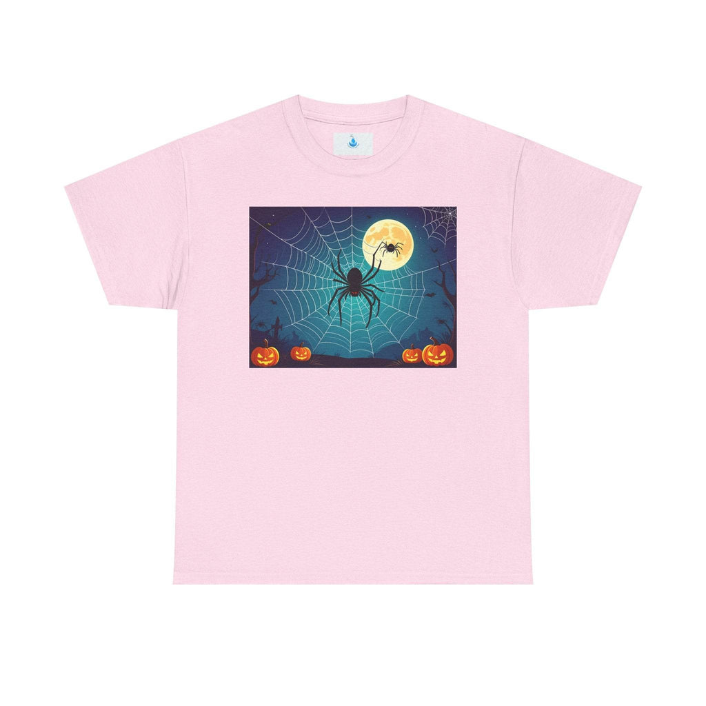 Halloween Spider Web Unisex Tee, Spooky T-Shirt for Family Gatherings, Perfect for Halloween Parties, Haunted House Attire, Everyday Wear - Flowly Home