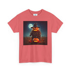 Halloween Scarecrow Tee - Unisex Heavy Cotton T-Shirt for Spooky Fall and Halloween Fun