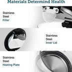 Electric Kettle with Stainless Steel Filter, 1.7L Glass Tea Kettle & Hot Water Boiler, 1200W, Wide Opening, Black - Flowly Home