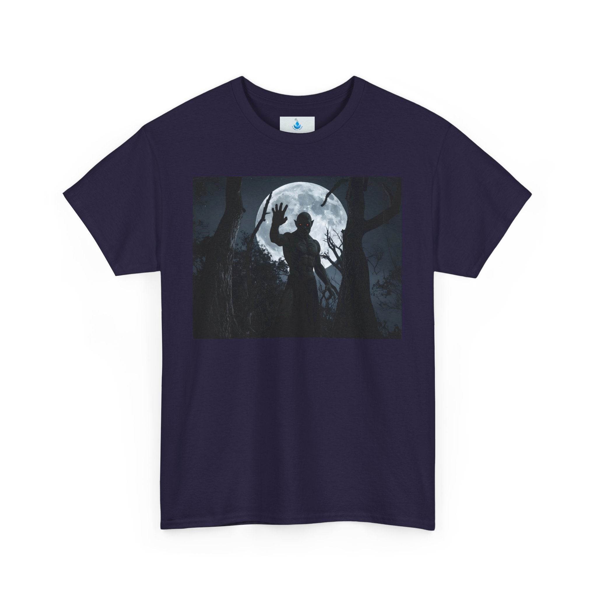 Spooky Moonlight Unisex Tee – Perfect for Halloween, Casual Wear, Ghost Lovers, or Night Out - Flowly Home