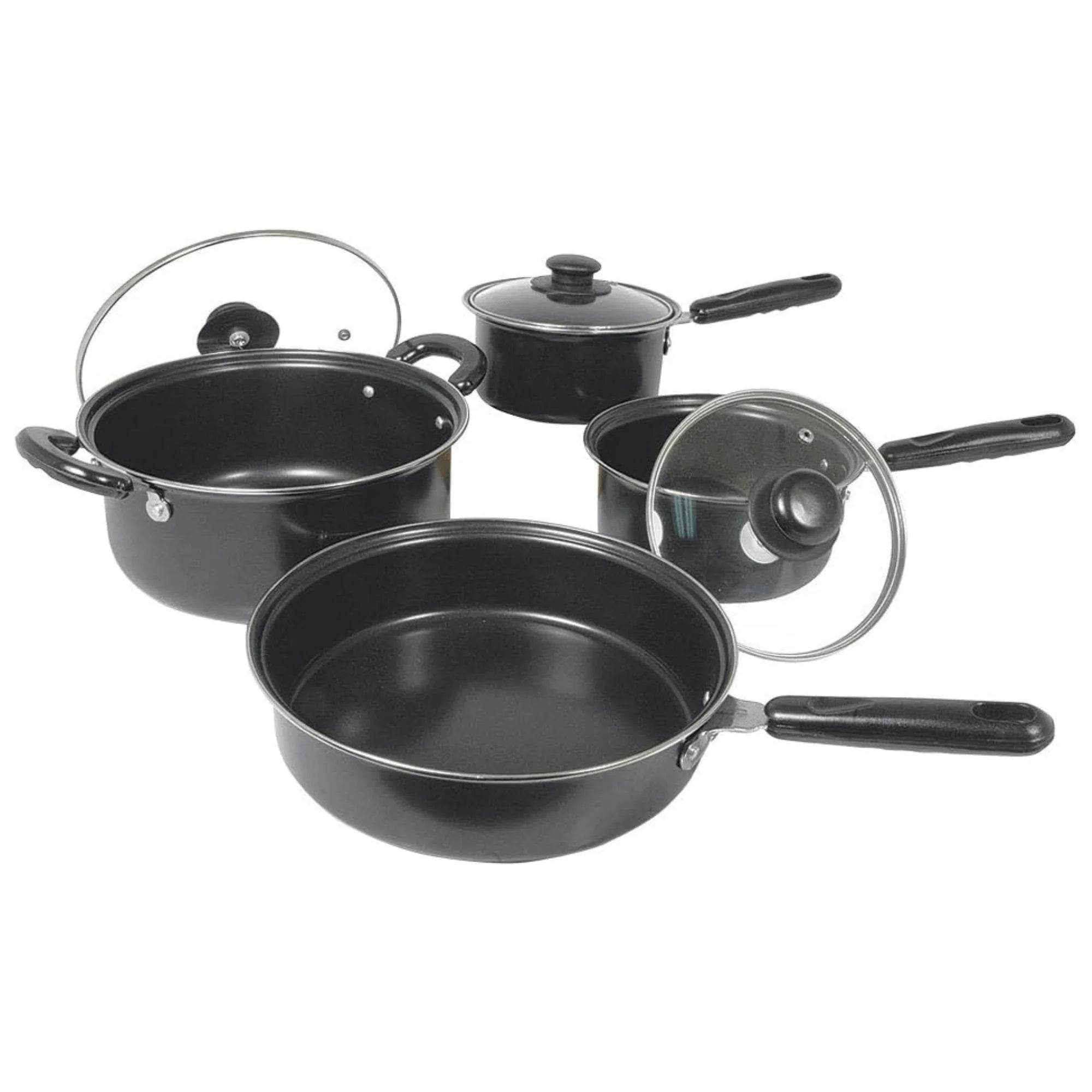 Better Chef Carbon Steel Cookware Set - 7-Piece Set with Glass Lids - Flowly Home