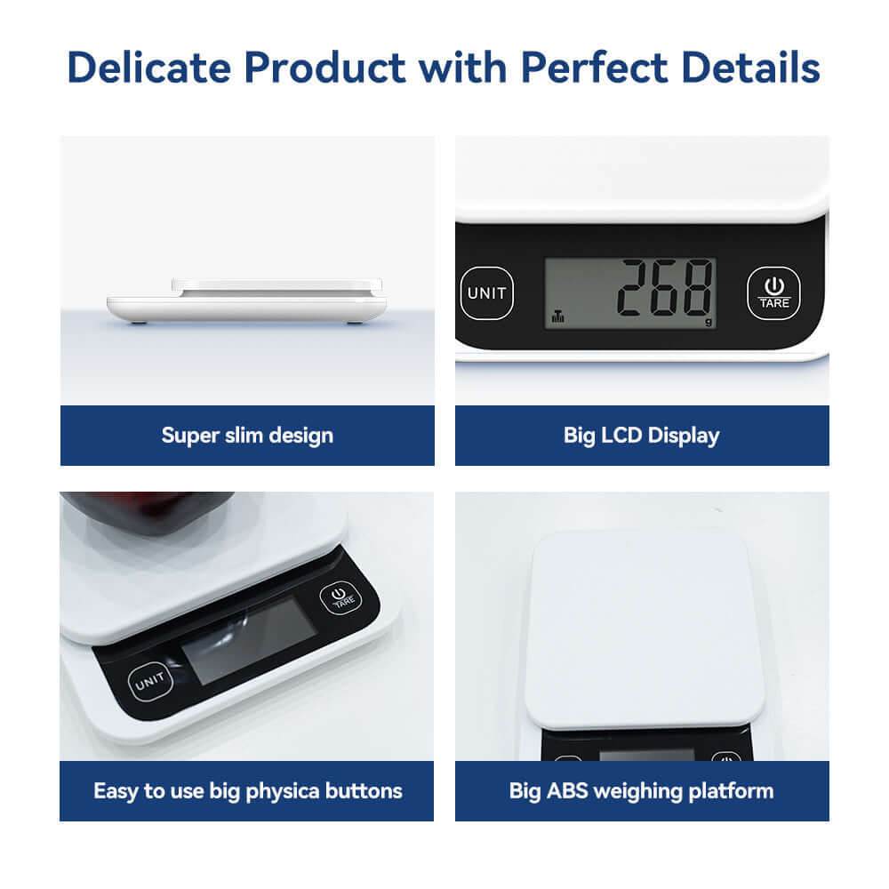 Smart Nutrition Scale Digital Kitchen Scale with Nutrition Calculator APP for Cooking and Baking - Flowly Home