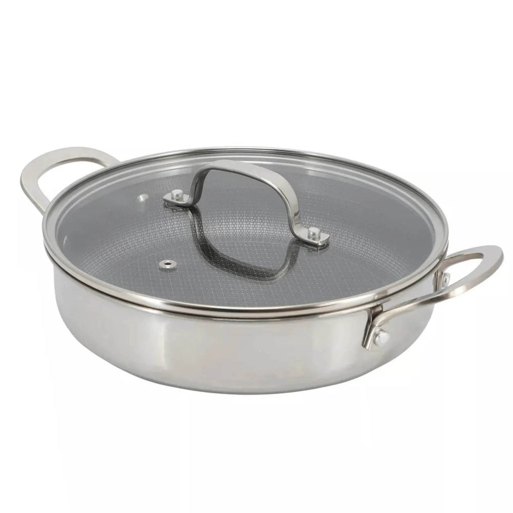 Better Chef Stainless Steel Nonstick Deep Fry Pan 11-Inch 3-Ply with Lid - Flowly Home